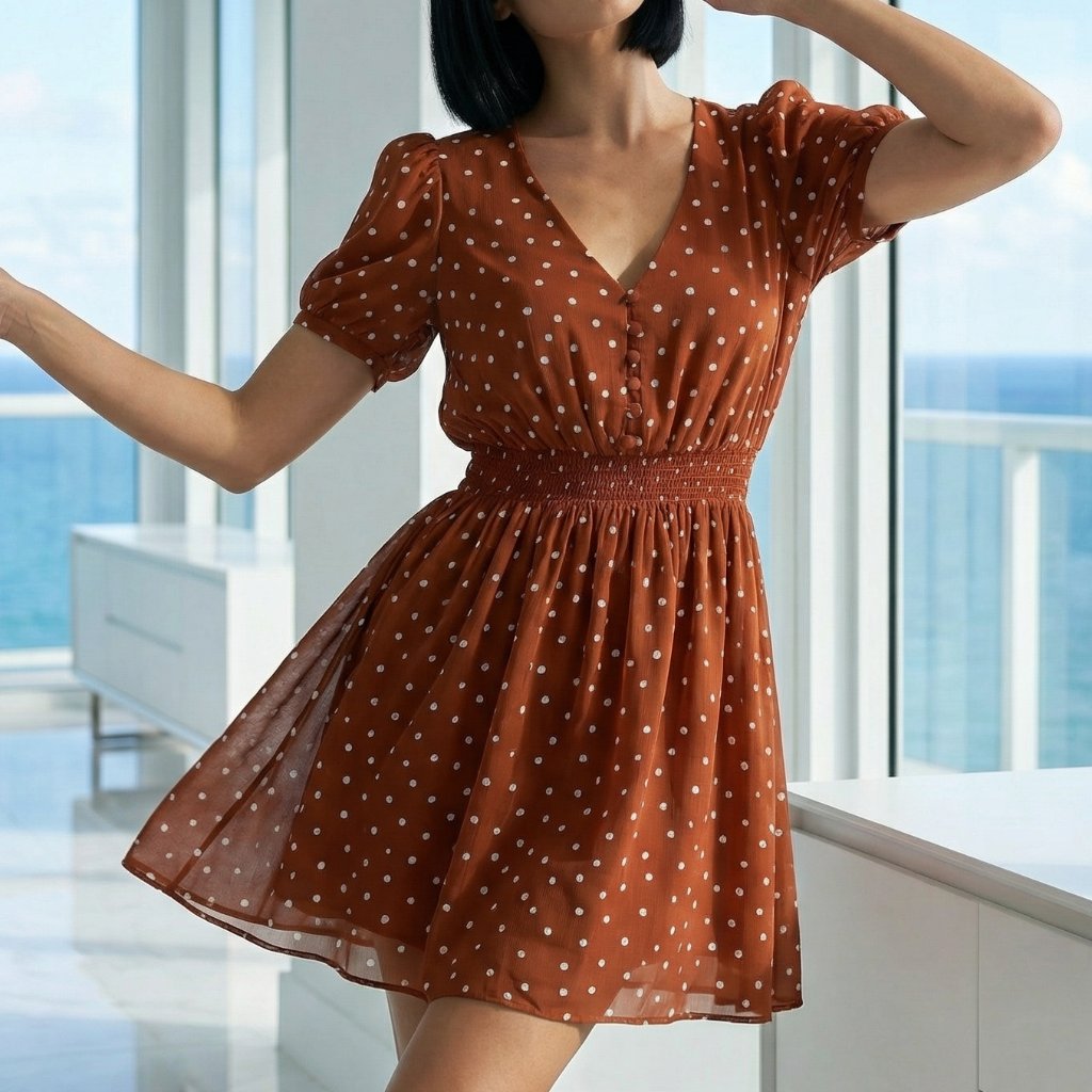 128 Madewell Ink Spot Dot Mini Chiffon Dress Xxs